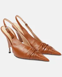 Blumarine Pumps slingback in pelle Marrone