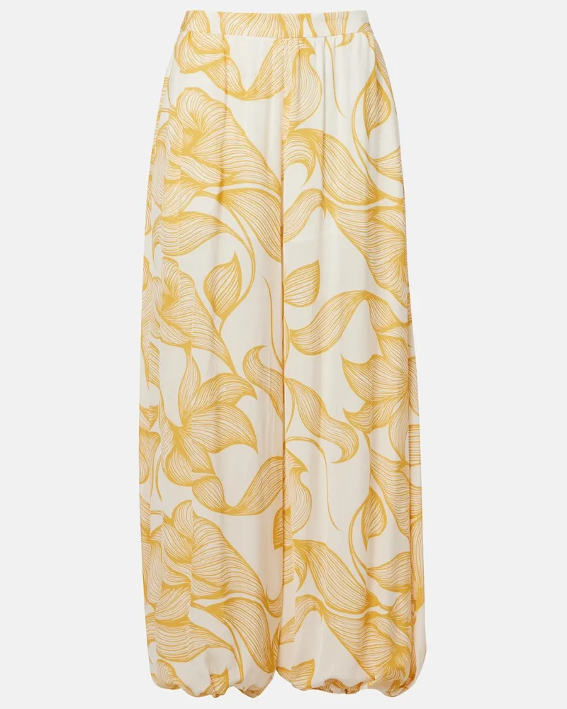 Adriana Degreas Pantaloni con stampa Giallo