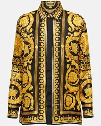 Versace Camicia in seta Barocco Multicolore