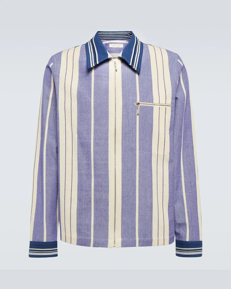 Wales Bonner Giacca Atlantic in twill di cotone Blu
