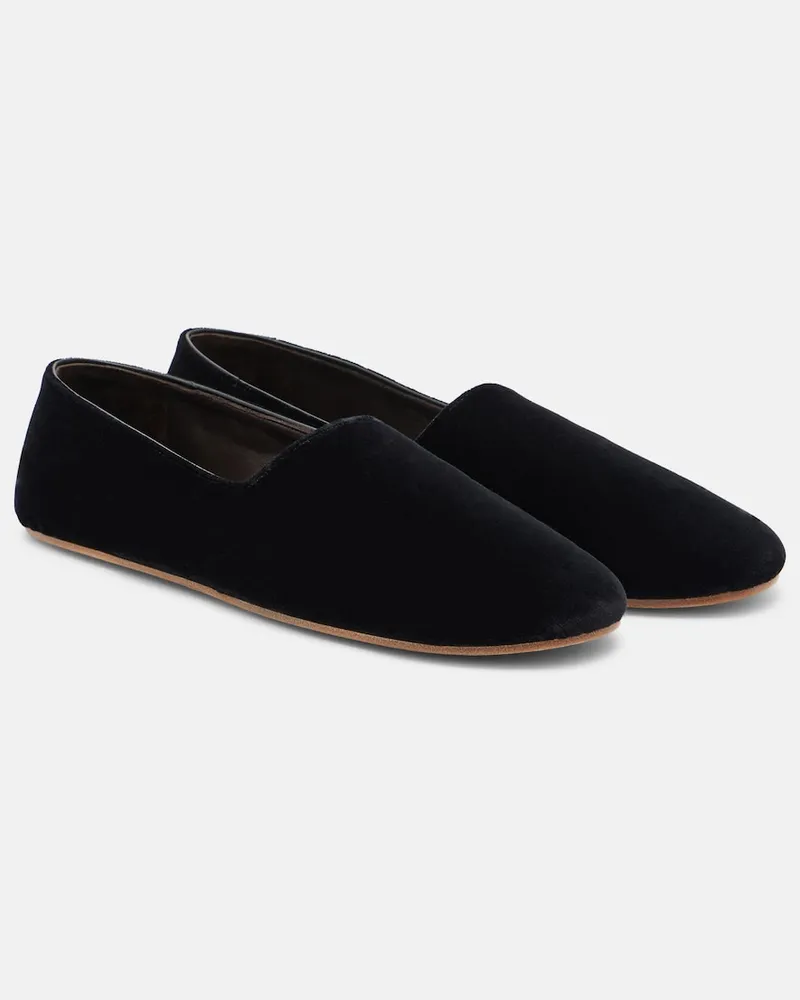 The Row Slip-on Ponti in velluto Nero