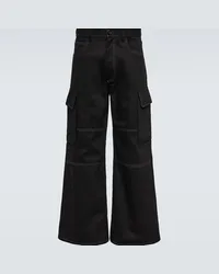 Marni Pantaloni cargo in gabardine di cotone Nero