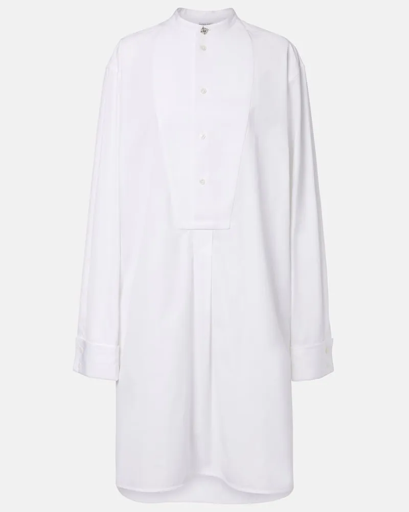 Bottega Veneta Abito in popeline di cotone Bianco