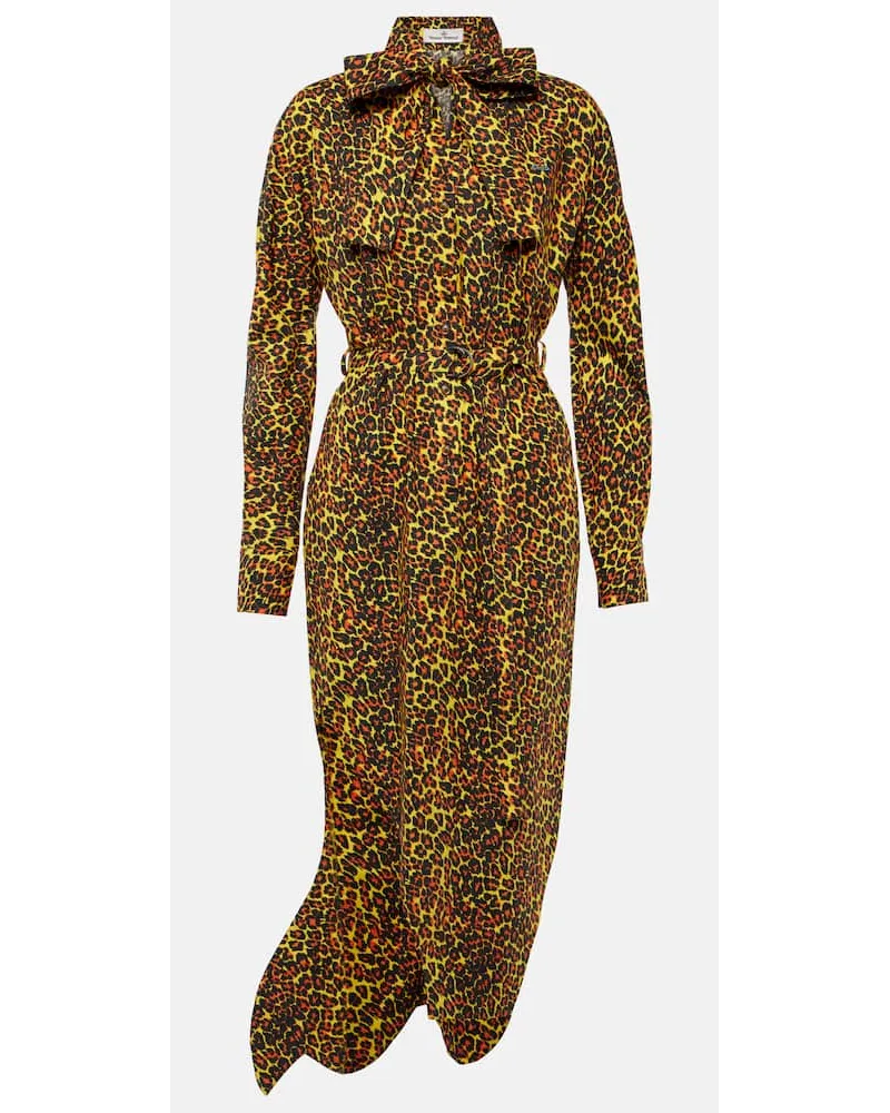 Vivienne Westwood Abito lungo in cotone con stampa Multicolore