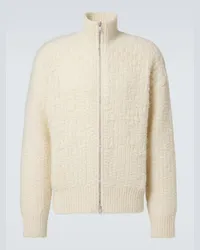 Jil Sander Cardigan in misto mohair Neutro