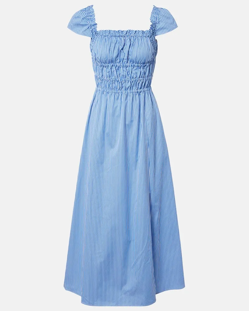 Altuzarra Abito midi in cotone a righe Blu