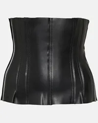 Norma Kamali Corsetto Grace in similpelle Nero