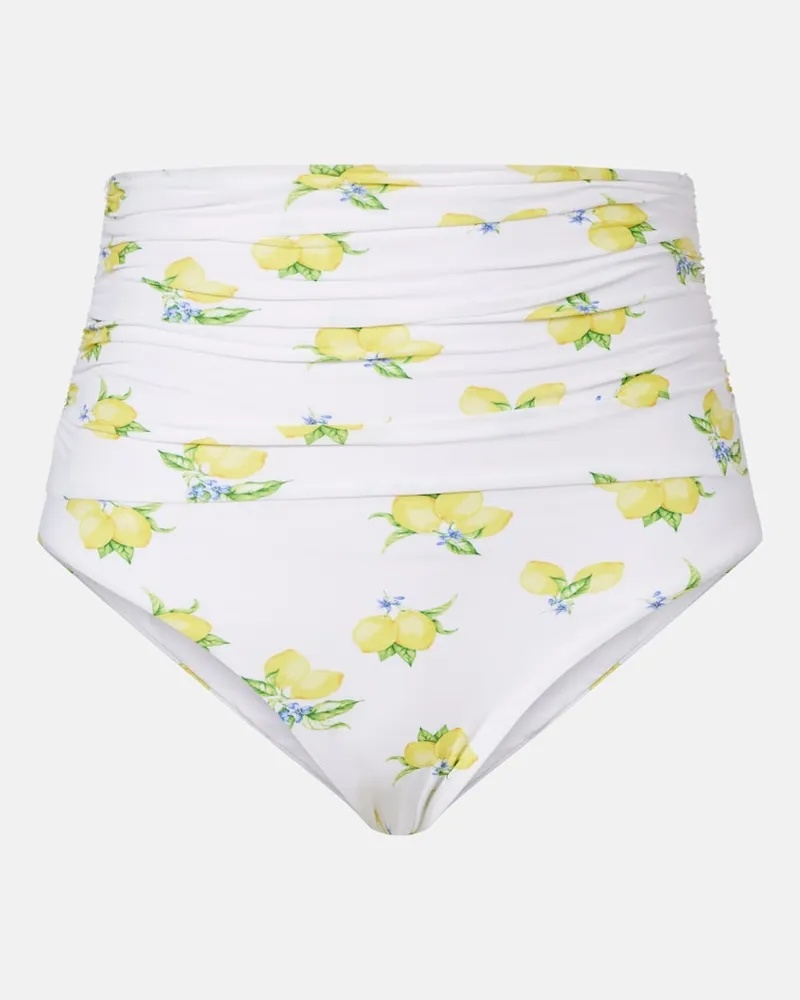 Melissa Odabash Slip bikini Tobago con stampa Bianco