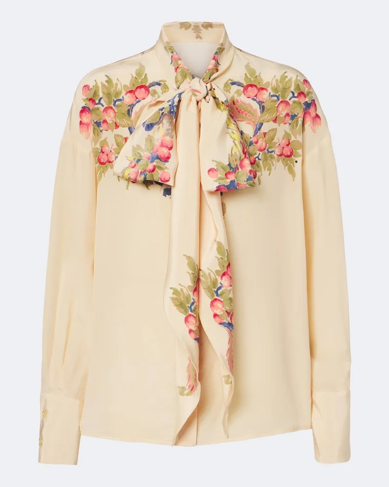 Etro Camicia in seta con stampa floreale Beige