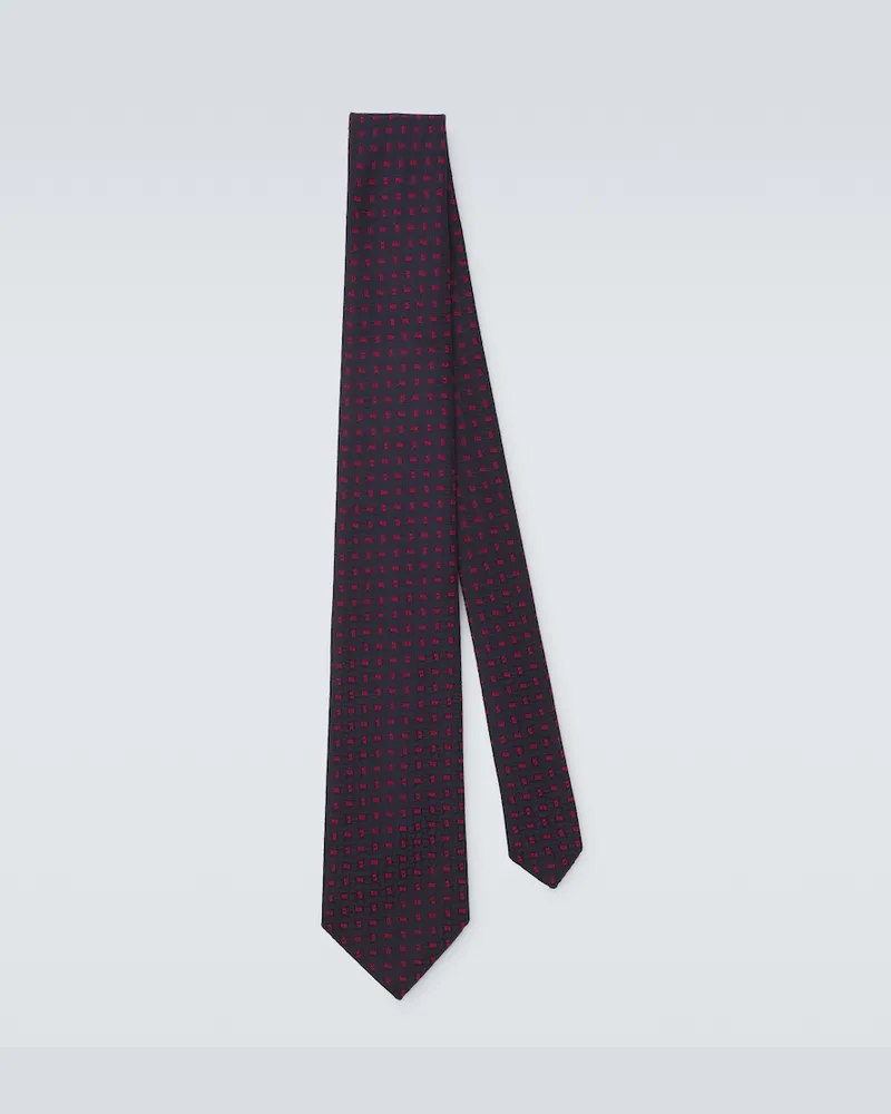 Charvet Cravatta in jacquard di seta Blu