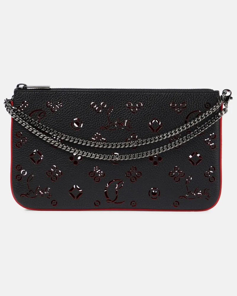 Christian Louboutin Clutch Loubila in pelle Nero