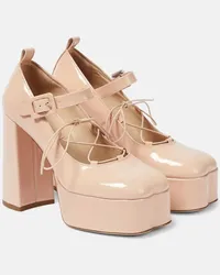 Simone Rocha Pumps in vernice con plateau Rosa