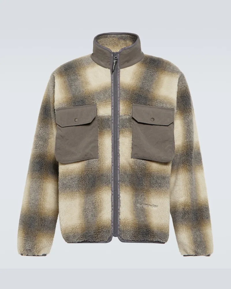 and wander Giacca in pile a quadri Beige