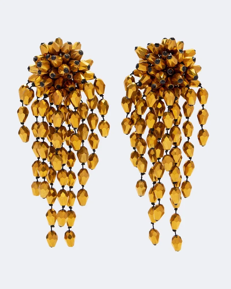 Isabel Marant Orecchini a clip Hanabi con perline Oro