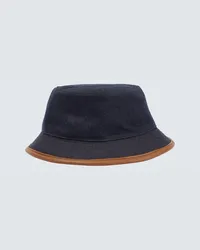 Loro Piana Cappello in lana, cashmere e cotone Blu