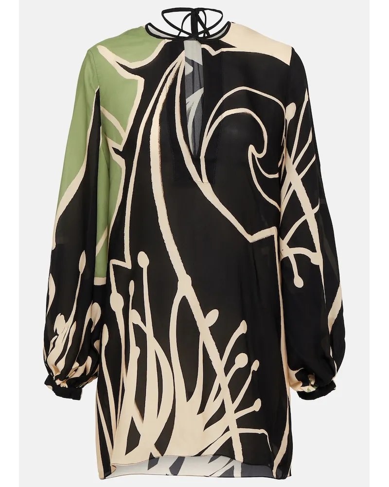 Johanna Ortiz Blusa in georgette di seta con stampa Multicolore