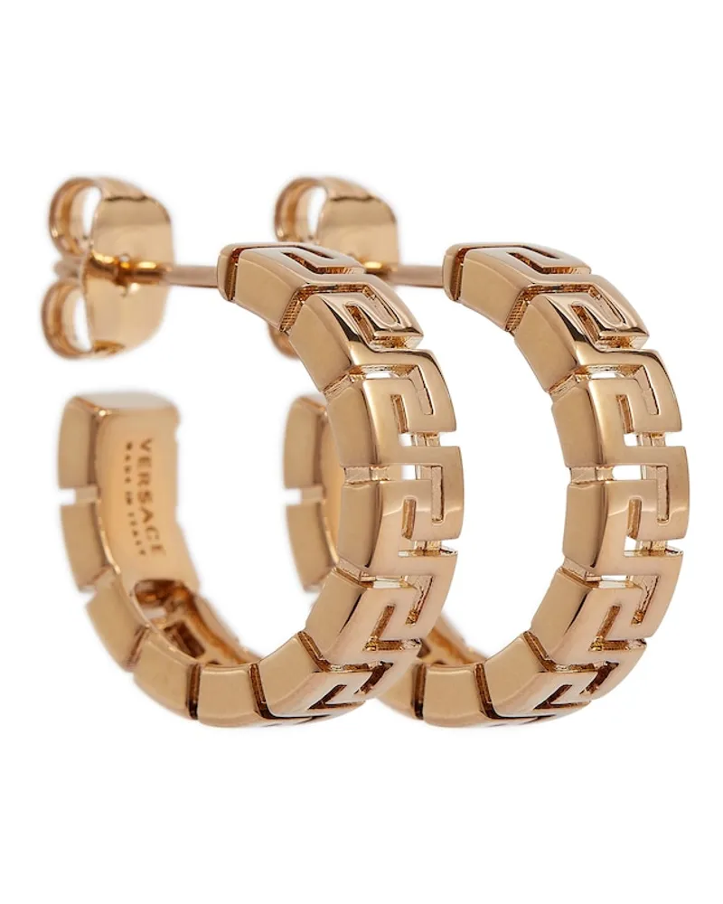 Versace Orecchini a cerchio Greca Oro