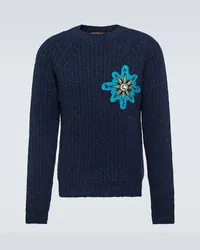 Alanui Pullover in misto lana a coste Blu