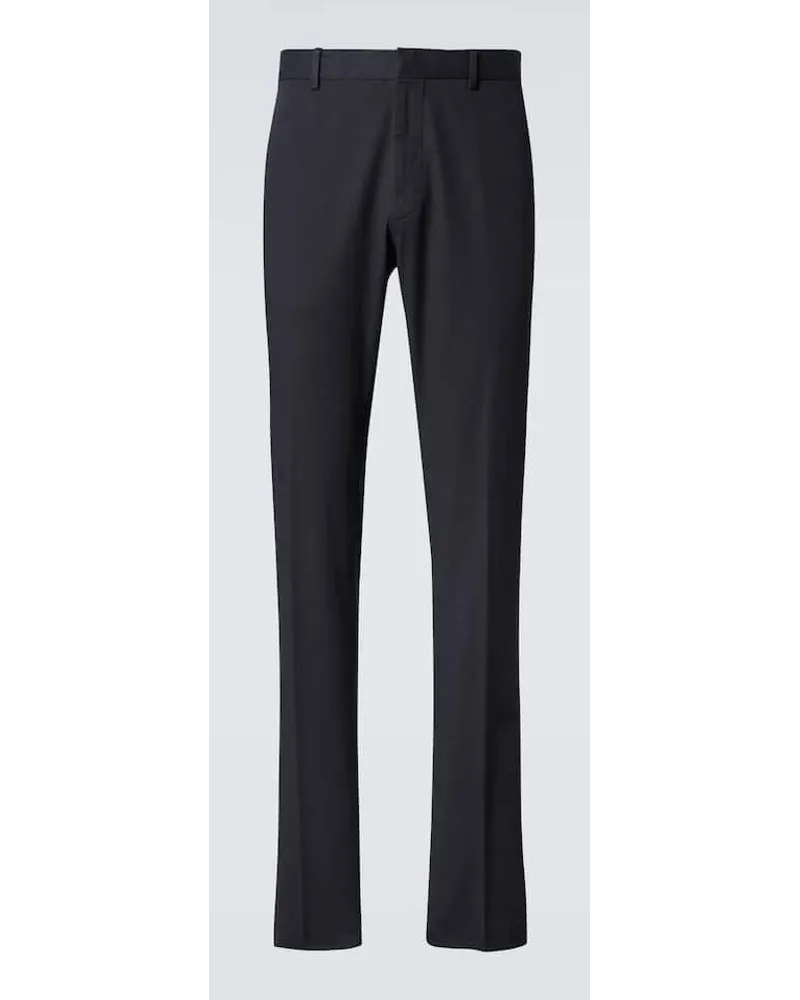 Ermenegildo Zegna Pantaloni chino in misto cotone Blu