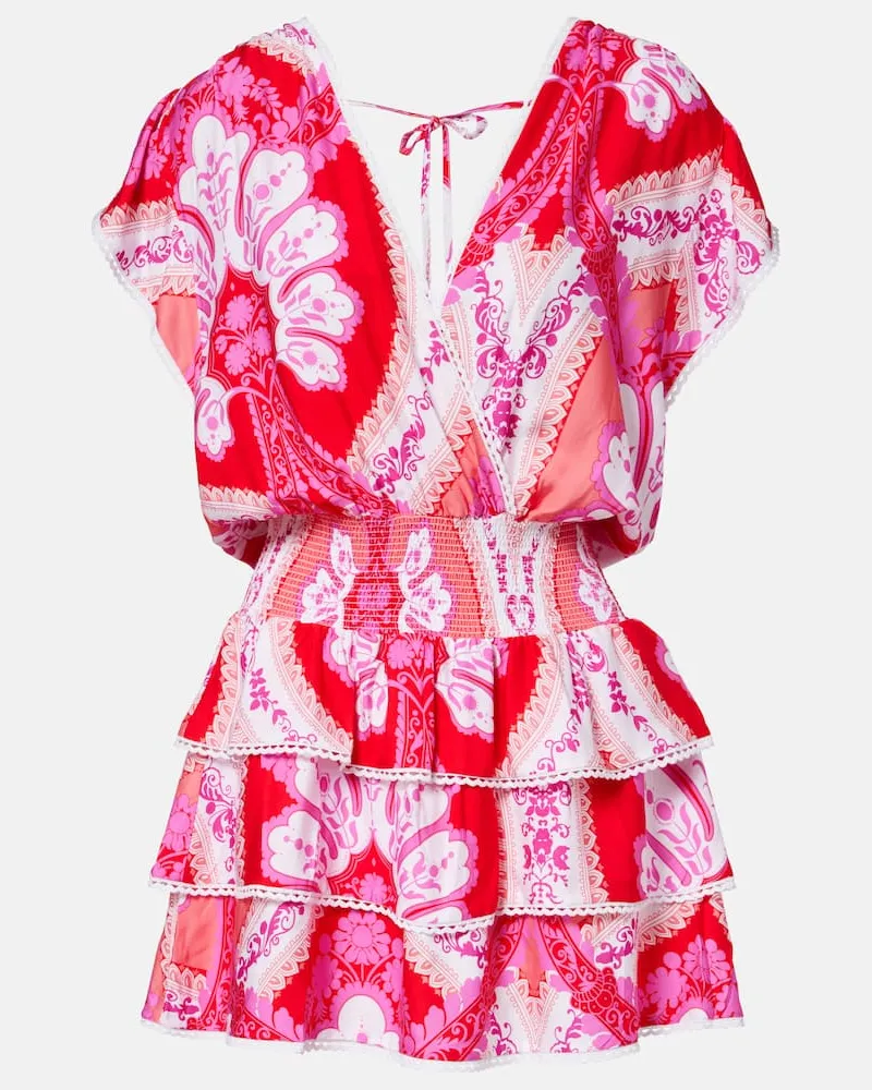 Melissa Odabash Miniabito Jess a balze con stampa Multicolore