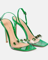 Gianvito Rossi Sandali Ribbon Candy 105 in pelle Verde