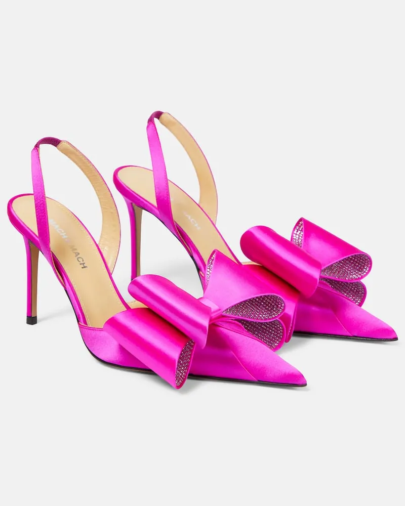 Mach & Mach Pumps slingback Le Cadeau 95 in raso Rosa