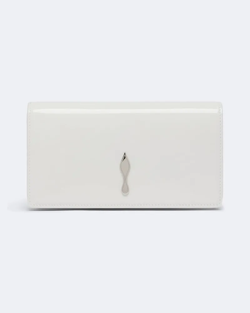 Christian Louboutin Clutch Bettina Small in vernice Bianco