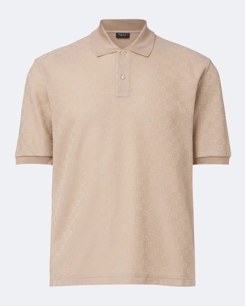 Gucci Polo GG in jacquard Beige
