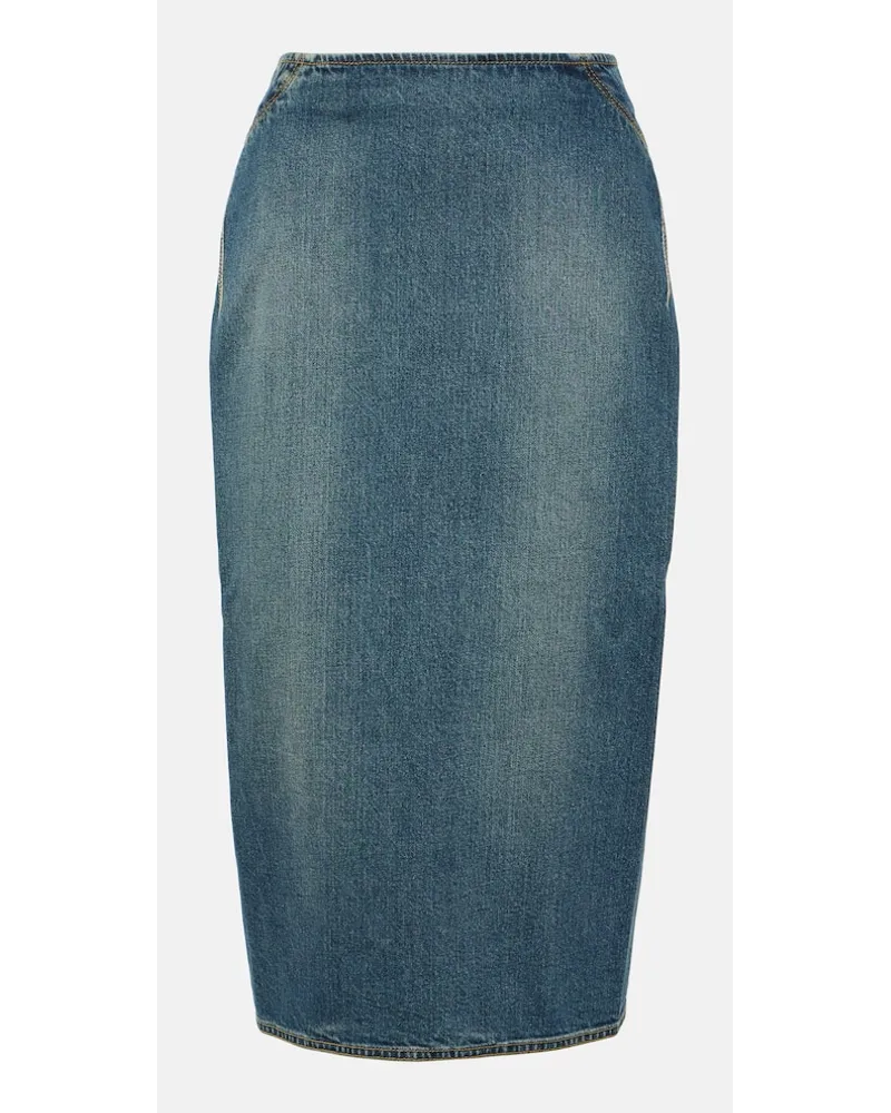 Alaïa AlaÃ¯a Gonna a tubino di jeans Blu