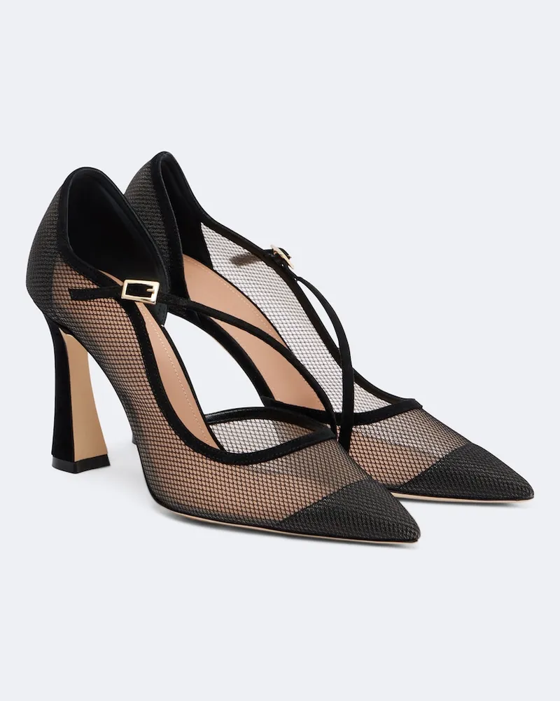 Malone Souliers Pumps D'Orsay con suede Nero