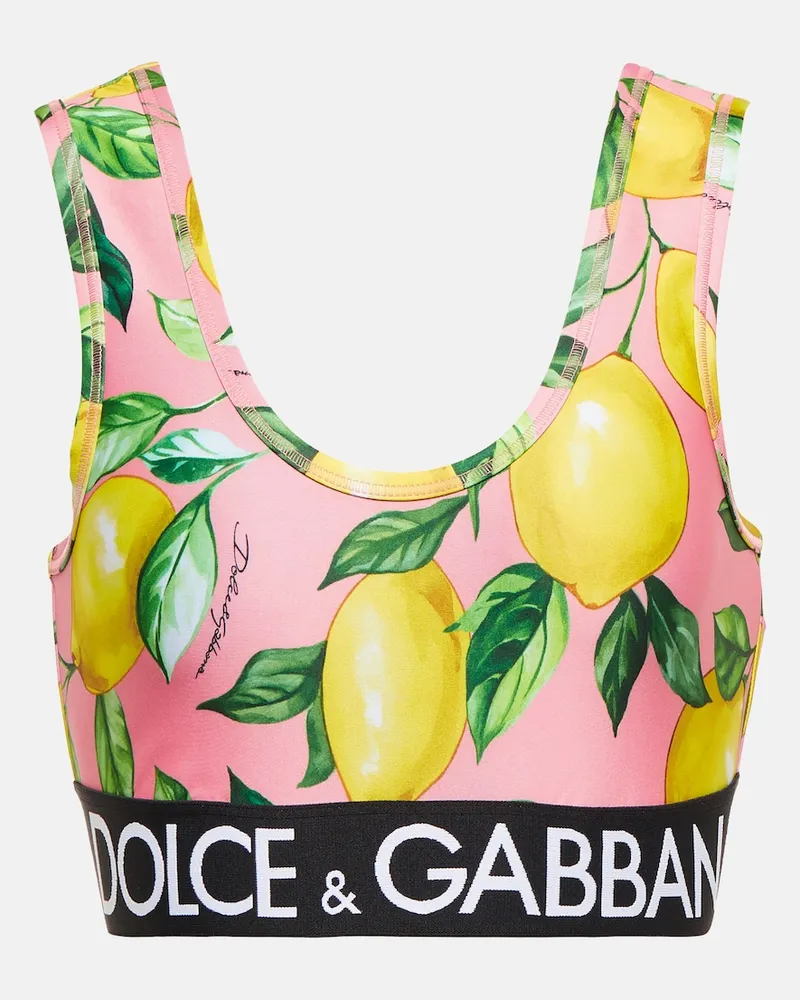 Dolce & Gabbana Top sportivo con stampa Multicolore
