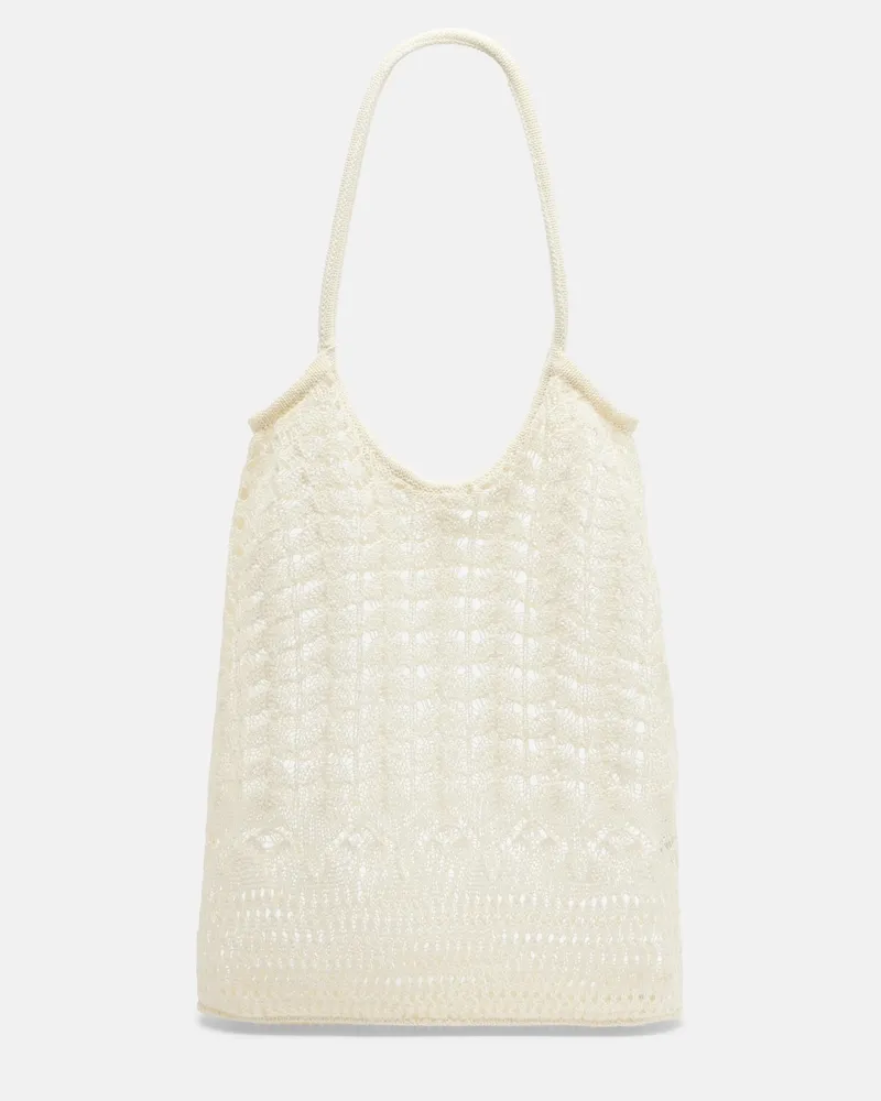 Eres Borsa a spalla Ocre in crochet Beige