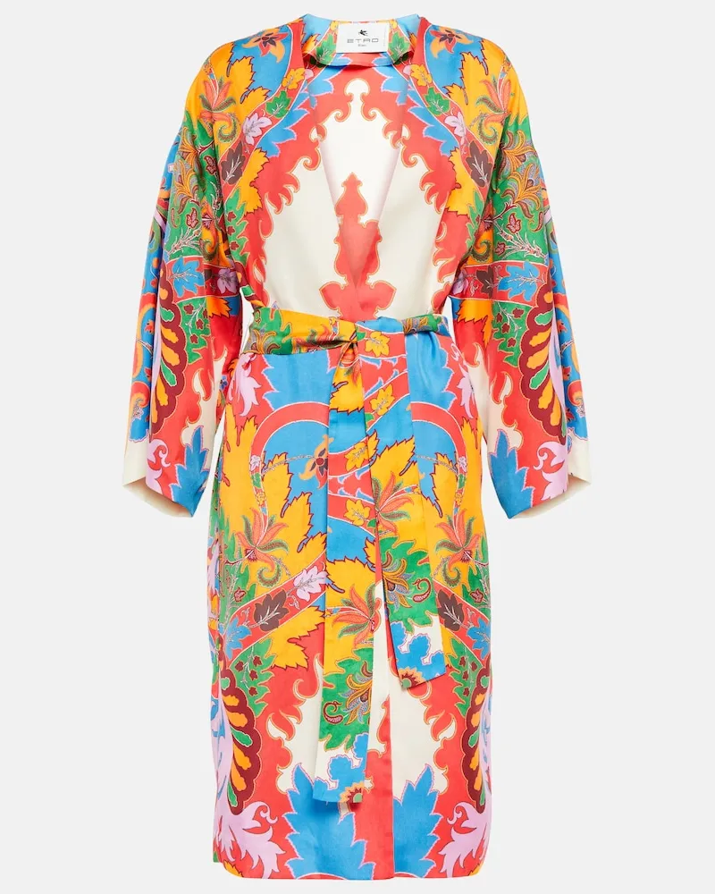 Etro Pareo in seta con stampa Multicolore