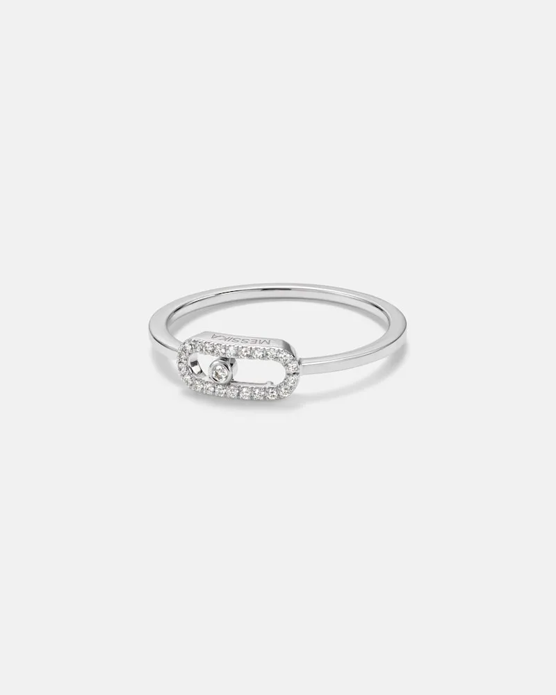 Messika Anello Move Uno in oro bianco 18kt con diamanti Argento