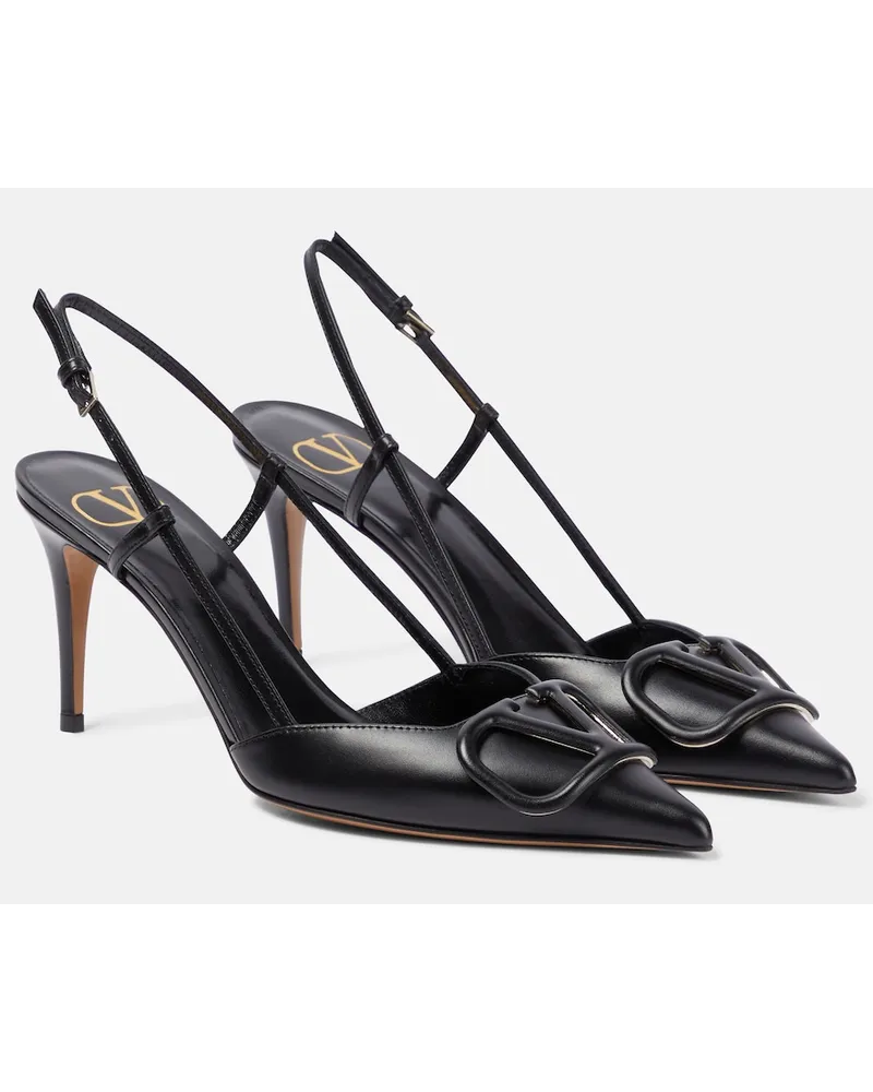 Valentino Garavani Pumps slingback VLogo 80 in pelle Nero