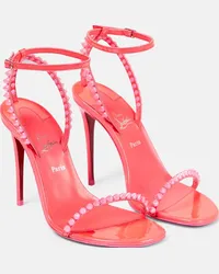 Christian Louboutin Sandali So Me 100 in pelle con borchie Rosa