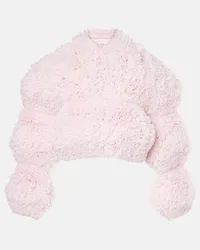 Alaïa Alaïa Giacca in teddy di misto lana Rosa