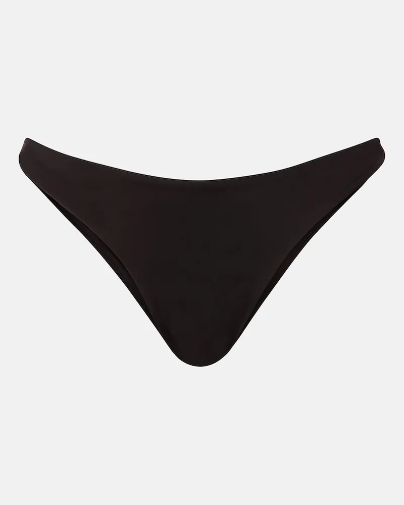 STAUD Slip bikini Dana in satin Marrone