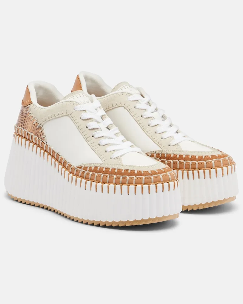 Chloé Chloé Sneakers Nama platform con pelle Bianco