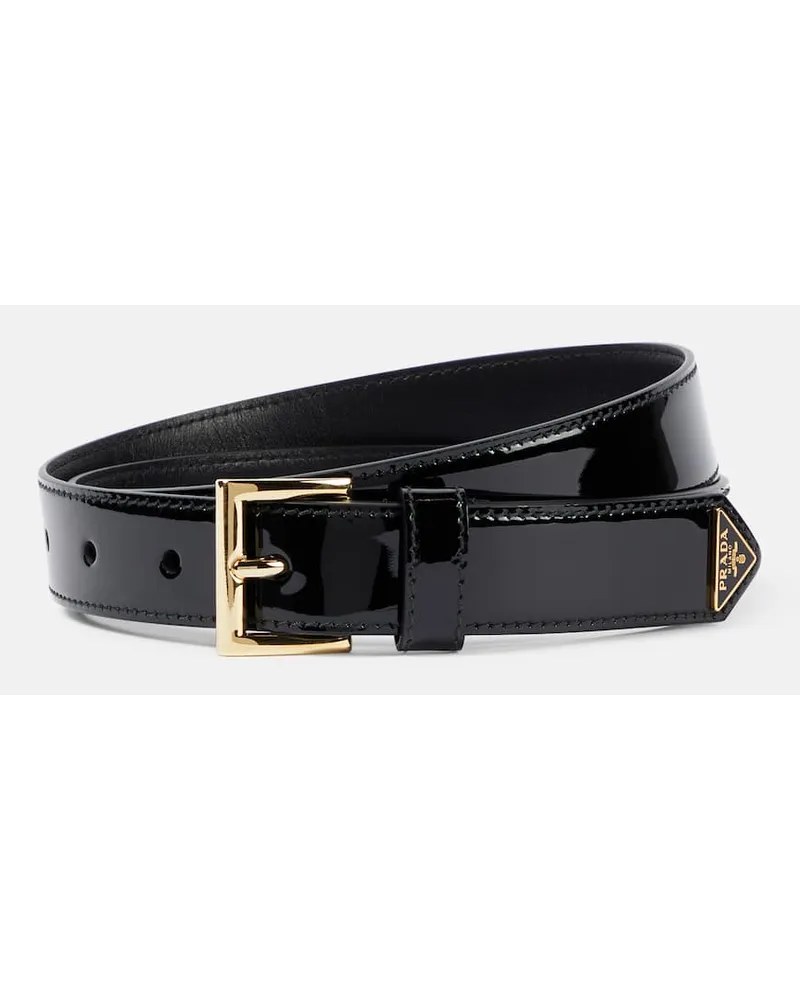 Prada Cintura in vernice Nero