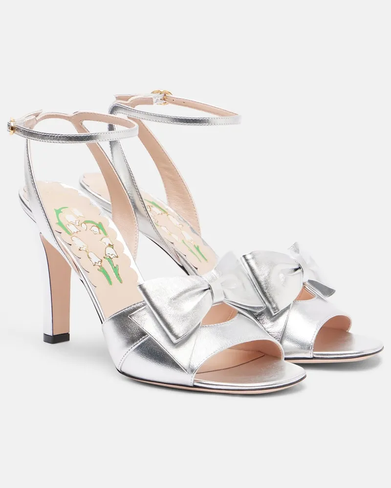 Valentino Garavani Sandali Bowow 95 in pelle Argento