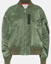 Sacai Bomber in nylon Verde