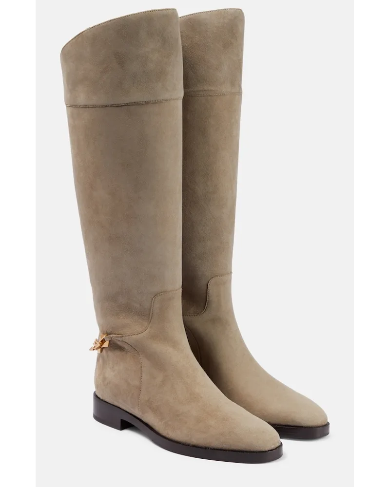 Jimmy Choo Stivali Nell in suede Grigio