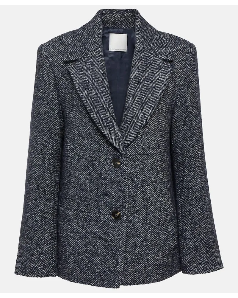 Christopher Esber Blazer in misto alpaca Blu