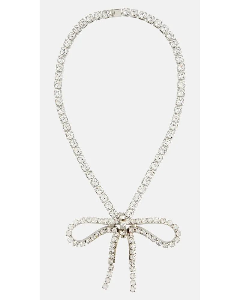 Balenciaga Collana Archive Ribbon con cristalli Argento