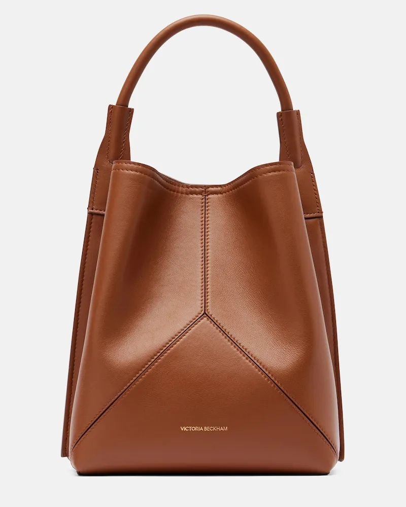 Victoria Beckham Borsa a secchiello Victoria Medium in pelle Marrone