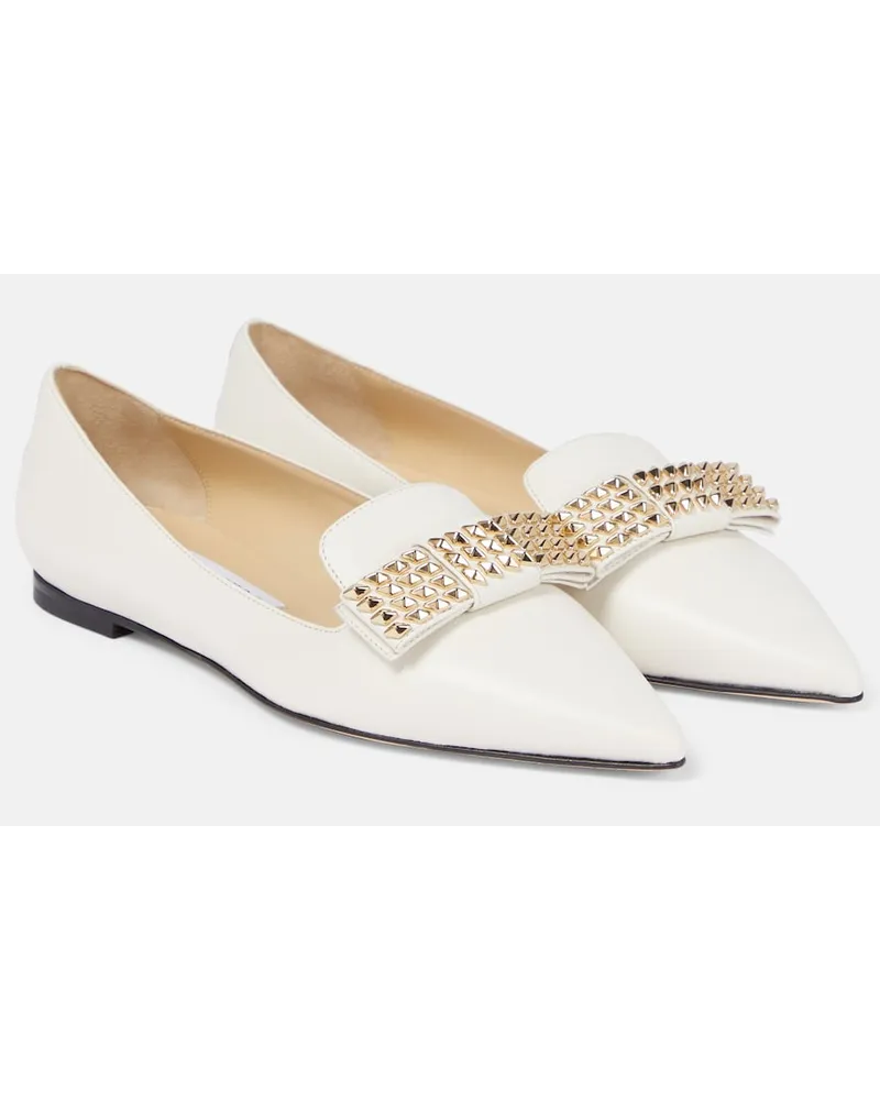 Jimmy Choo Ballerine Gala in pelle Bianco