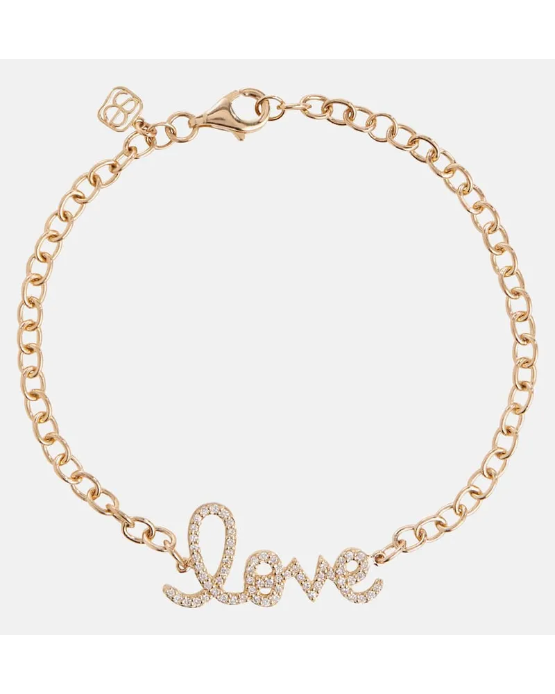Sydney Evan Bracciale Love in oro 14kt e diamanti Oro
