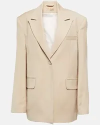 Aya Muse Blazer oversize Lacun in lana Beige