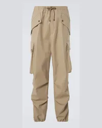 Dries van Noten Pantaloni cargo in misto cotone Beige